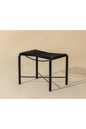   Modern European furniture - Black Leather Cord Stool - www.oroa.com | Oroa.com