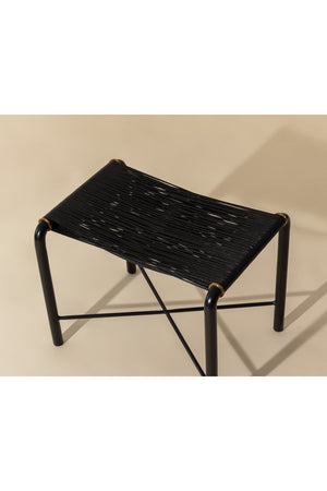   Modern European furniture - Black Leather Cord Stool - www.oroa.com | Oroa.com