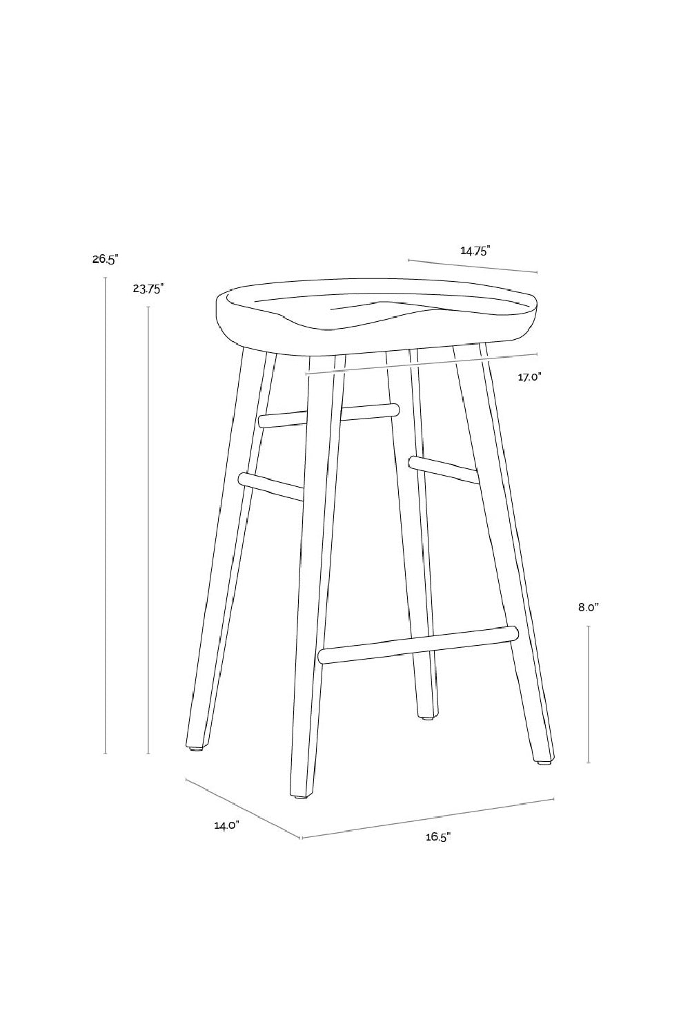   Modern European furniture - Wooden Counter Stool - www.oroa.com | Oroa.com