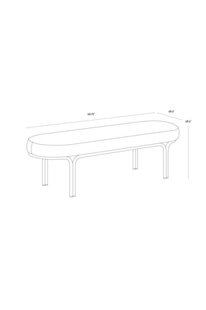   Modern European furniture - Oval Upholstered Bench - www.oroa.com | Oroa.com
