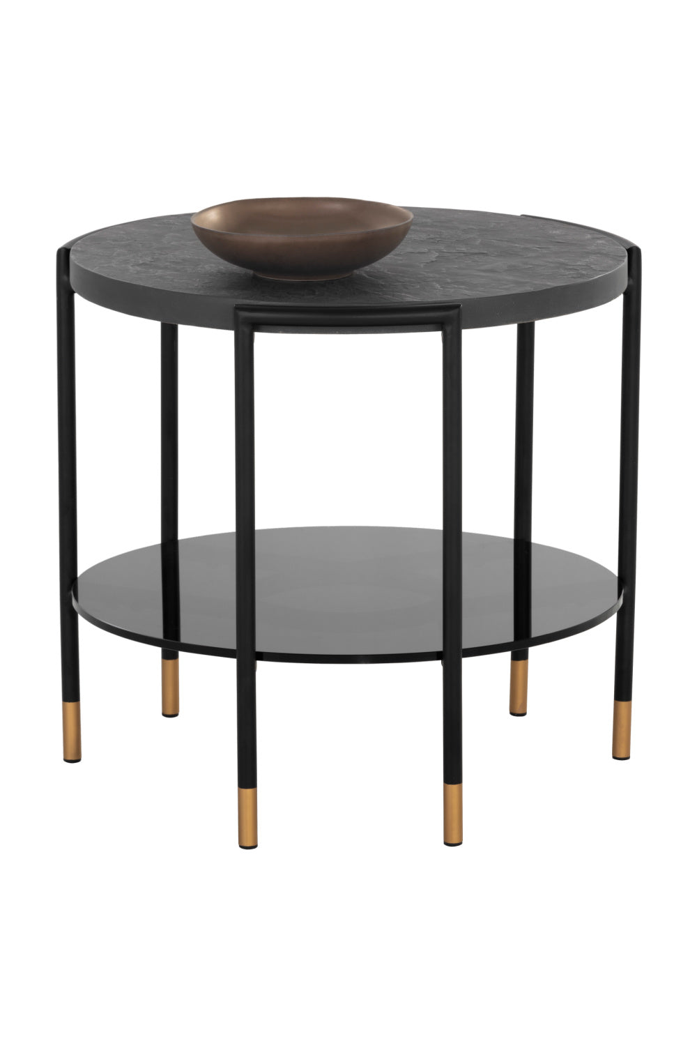   Modern European furniture - Black 2-Layer Indoor/Outdoor Side Table - www.oroa.com | Oroa.com