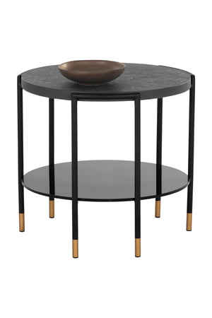   Modern European furniture - Black 2-Layer Indoor/Outdoor Side Table - www.oroa.com | Oroa.com
