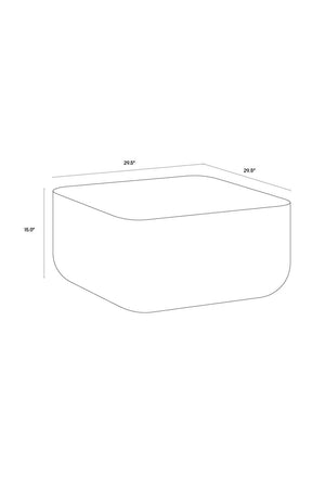  Modern European furniture - Square Marble-Inspired Coffee Table - www.oroa.com | Oroa.com