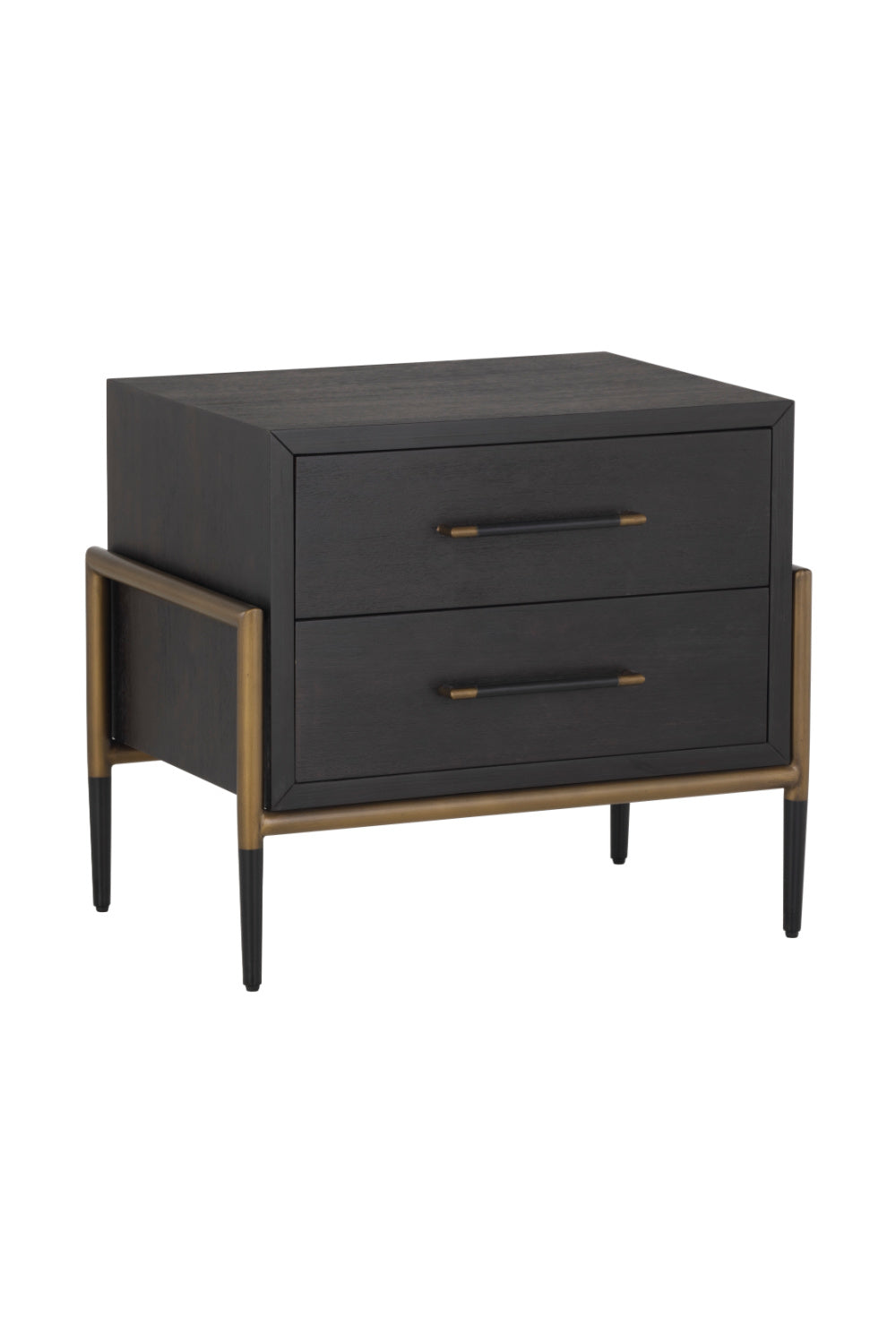   Modern European furniture - Acacia Veneer 2-Drawer Nightstand - www.oroa.com | Oroa.com