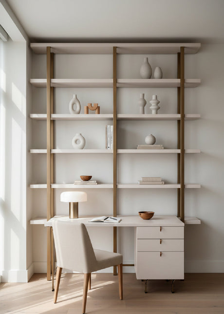   Modern European furniture - Cream Wooden 3-Drawer Desk - www.oroa.com | Oroa.com