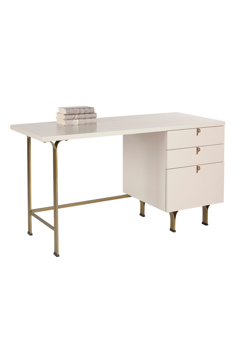   Modern European furniture - Cream Wooden 3-Drawer Desk - www.oroa.com | Oroa.com