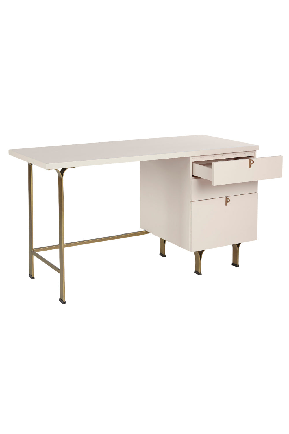   Modern European furniture - Cream Wooden 3-Drawer Desk - www.oroa.com | Oroa.com