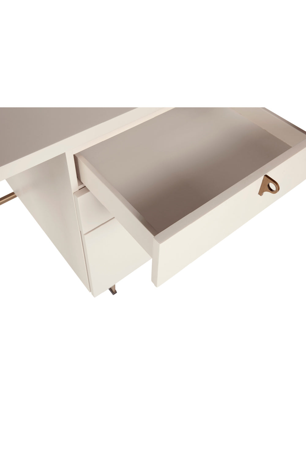   Modern European furniture - Cream Wooden 3-Drawer Desk - www.oroa.com | Oroa.com