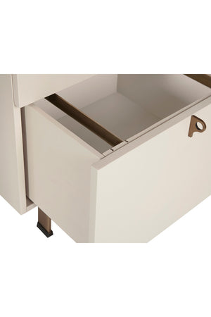   Modern European furniture - Cream Wooden 3-Drawer Desk - www.oroa.com | Oroa.com