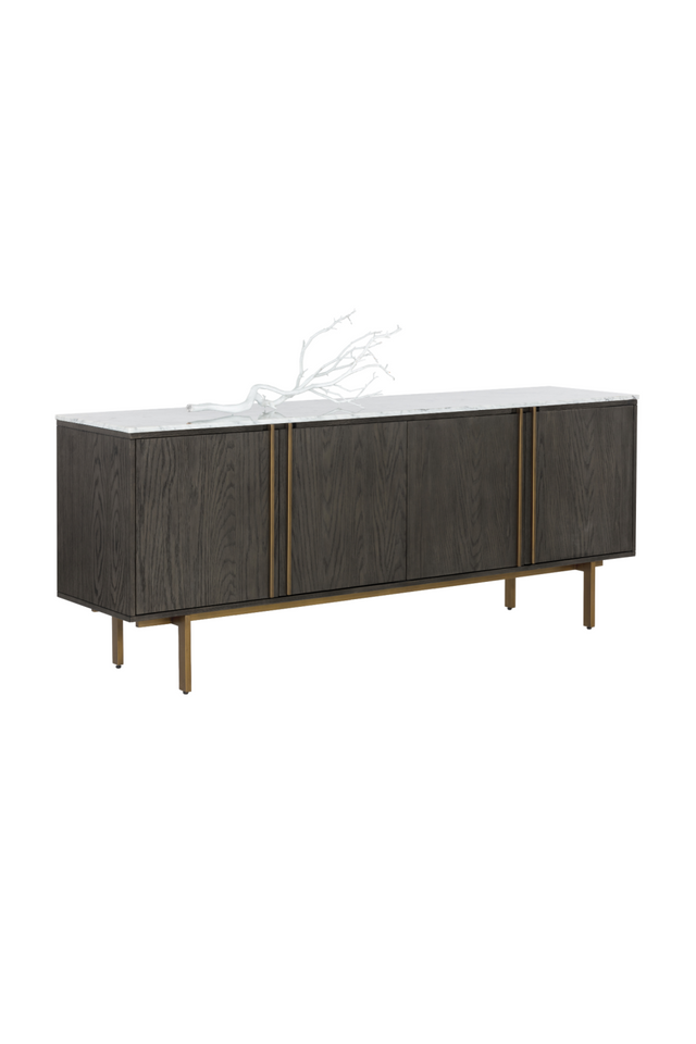 Modern European furniture - Weathered Oak 4-Door Sideboard - www.oroa.com