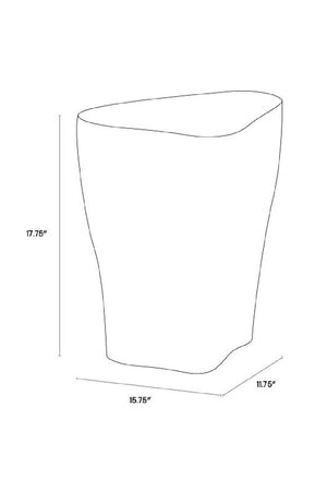   Modern European furniture - White Freeform Indoor/Outdoor End Table S - www.oroa.com | Oroa.com