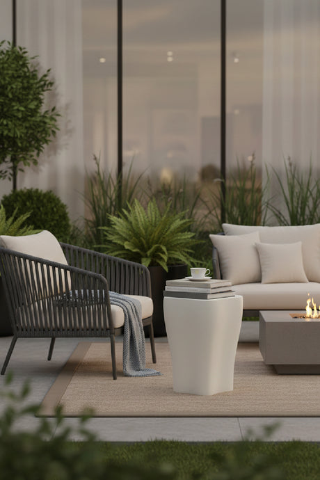   Modern European furniture - White Freeform Indoor/Outdoor End Table S - www.oroa.com | Oroa.com