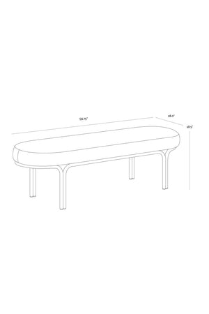   Modern European furniture - Oval Upholstered Bench - www.oroa.com | Oroa.com
