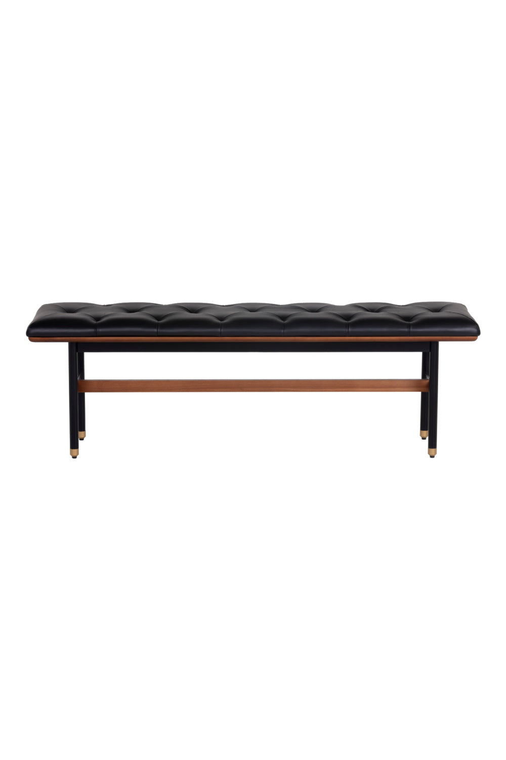   Modern European furniture - Black Leather Look Bench - www.oroa.com | Oroa.com