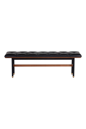   Modern European furniture - Black Leather Look Bench - www.oroa.com | Oroa.com