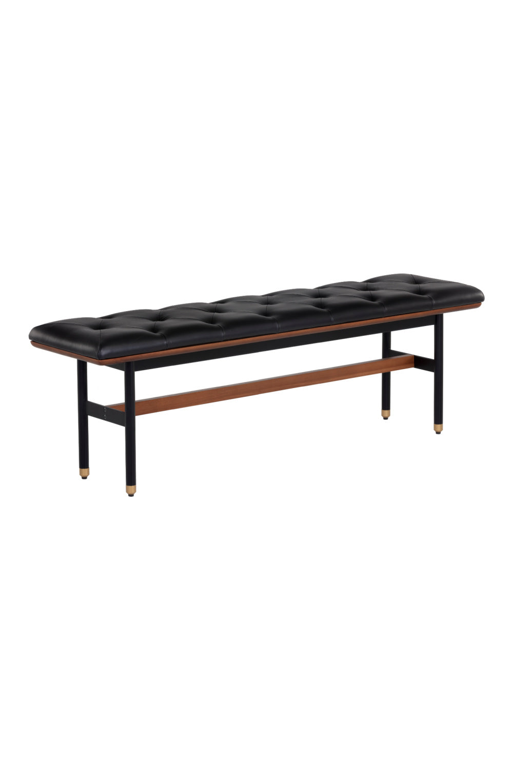  Modern European furniture - Black Leather Look Bench - www.oroa.com | Oroa.com