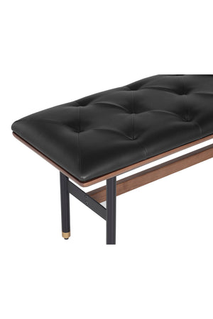   Modern European furniture - Black Leather Look Bench - www.oroa.com | Oroa.com
