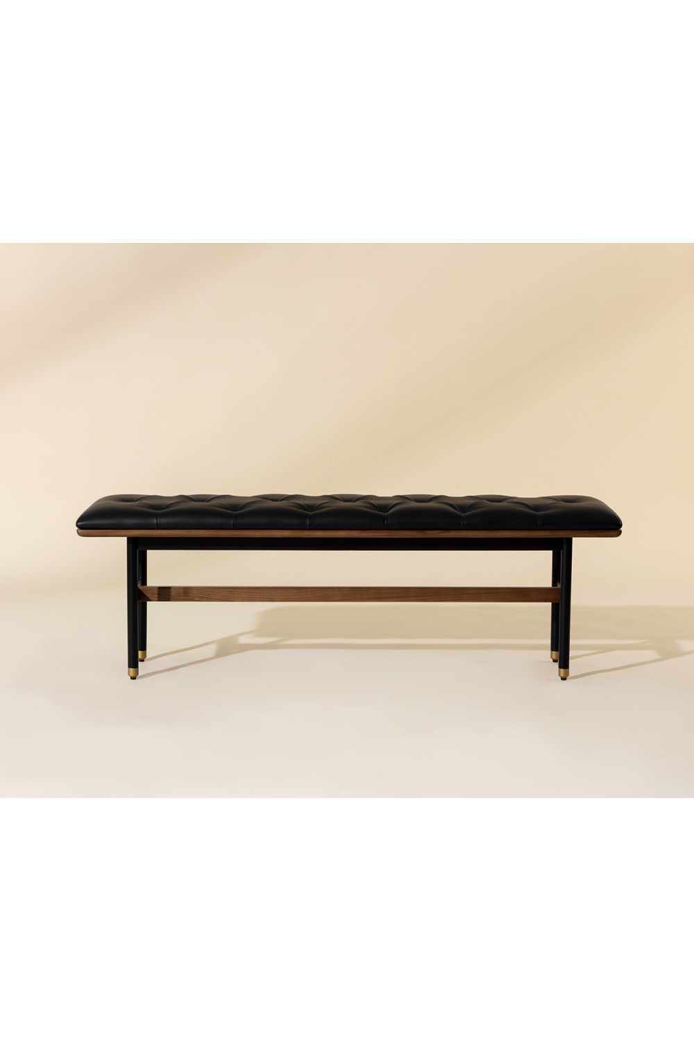   Modern European furniture - Black Leather Look Bench - www.oroa.com | Oroa.com