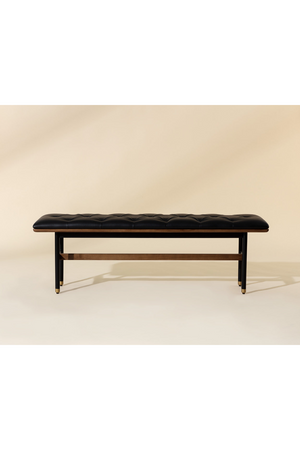   Modern European furniture - Black Leather Look Bench - www.oroa.com | Oroa.com