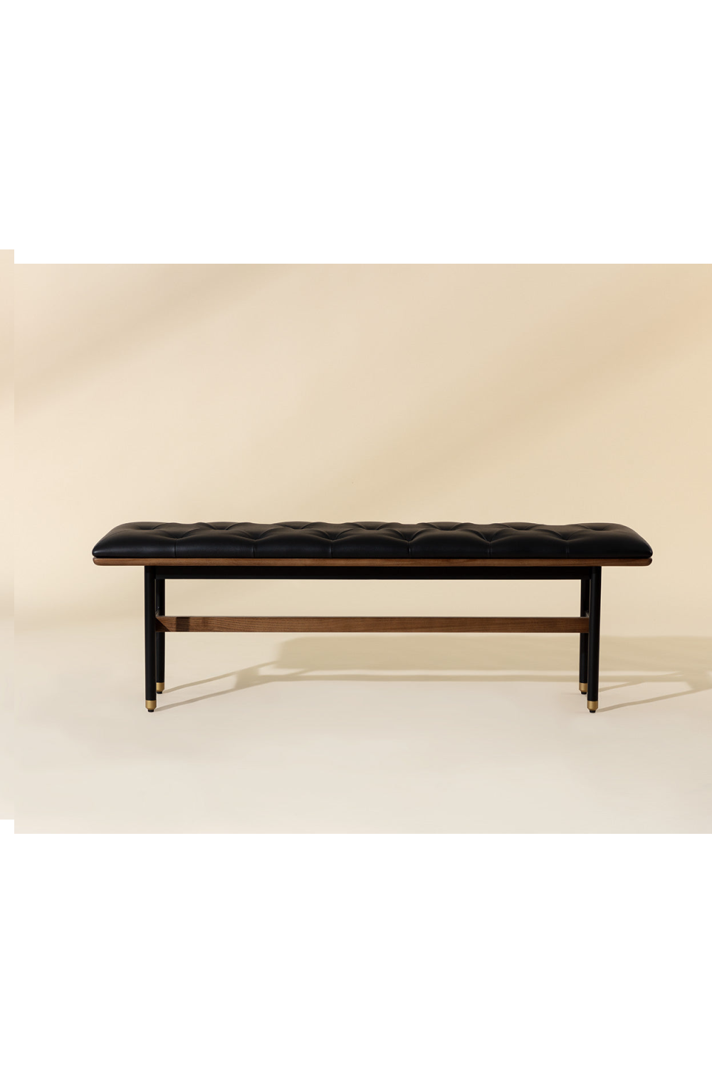   Modern European furniture - Black Leather Look Bench - www.oroa.com | Oroa.com
