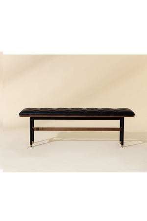   Modern European furniture - Black Leather Look Bench - www.oroa.com | Oroa.com