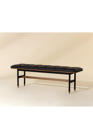   Modern European furniture - Black Leather Look Bench - www.oroa.com | Oroa.com