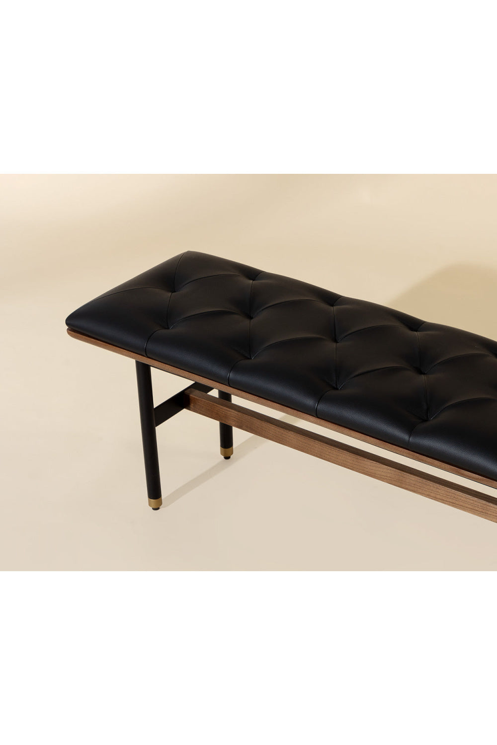   Modern European furniture - Black Leather Look Bench - www.oroa.com | Oroa.com