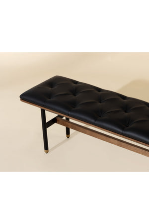   Modern European furniture - Black Leather Look Bench - www.oroa.com | Oroa.com