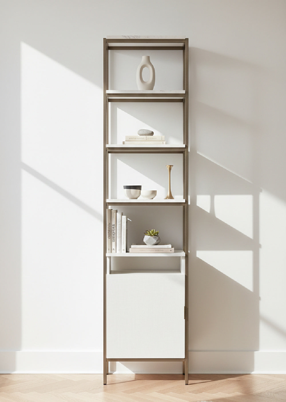  Modern European furniture - Cream Oak Modular Bookcase S - www.oroa.com | Oroa.com
