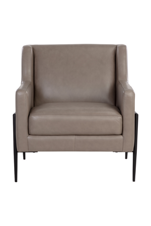   Modern European furniture - Gray Leather Modern Lounge Chair - www.oroa.com | Oroa.com