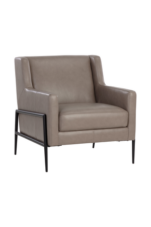   Modern European furniture - Gray Leather Modern Lounge Chair - www.oroa.com | Oroa.com