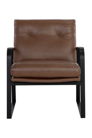   Modern European furniture - Brown Leather Industrial Lounge Chair - www.oroa.com | Oroa.com