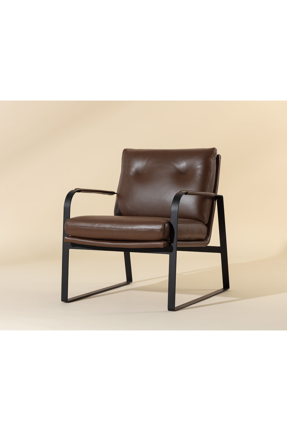   Modern European furniture - Brown Leather Industrial Lounge Chair - www.oroa.com | Oroa.com