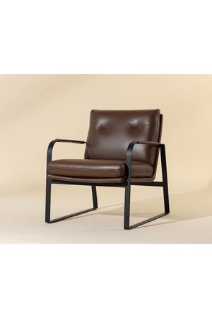   Modern European furniture - Brown Leather Industrial Lounge Chair - www.oroa.com | Oroa.com
