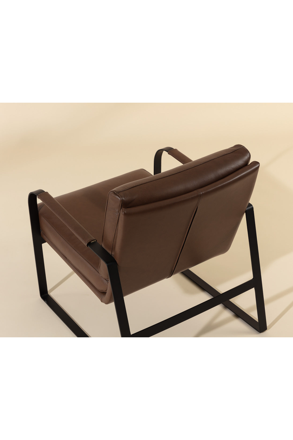   Modern European furniture - Brown Leather Industrial Lounge Chair - www.oroa.com | Oroa.com