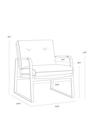   Modern European furniture - Brown Leather Industrial Lounge Chair - www.oroa.com | Oroa.com