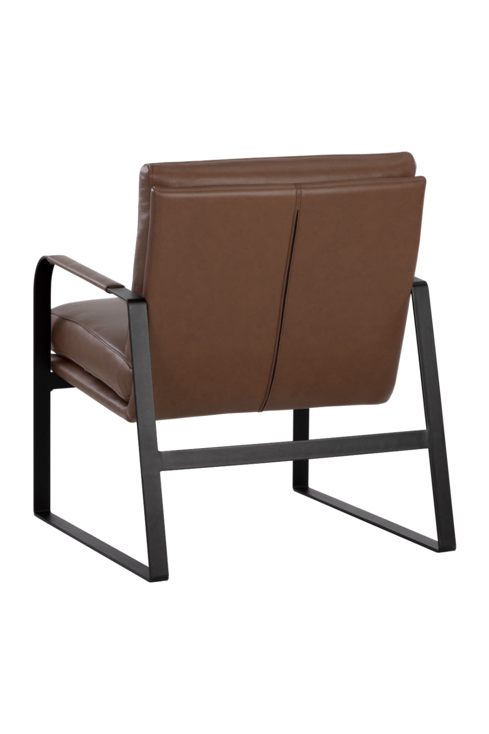   Modern European furniture - Brown Leather Industrial Lounge Chair - www.oroa.com | Oroa.com