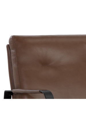   Modern European furniture - Brown Leather Industrial Lounge Chair - www.oroa.com | Oroa.com
