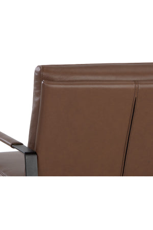   Modern European furniture - Brown Leather Industrial Lounge Chair - www.oroa.com | Oroa.com