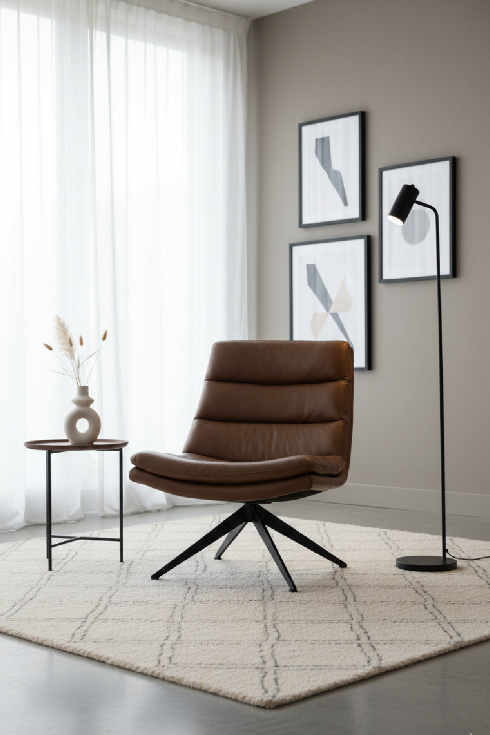   Modern European furniture - Curved Swivel Lounge Chair - www.oroa.com | Oroa.com