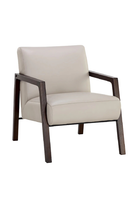   Modern European furniture - Light Gray Leather Lounge Chair - www.oroa.com | Oroa.com
