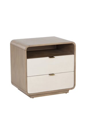   Modern European furniture - Cream Acacia 2-Drawer Nightstand - www.oroa.com | Oroa.com