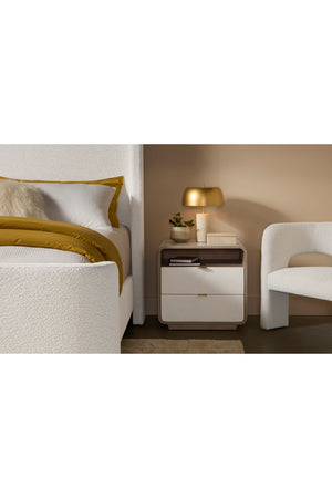   Modern European furniture - Cream Acacia 2-Drawer Nightstand - www.oroa.com | Oroa.com