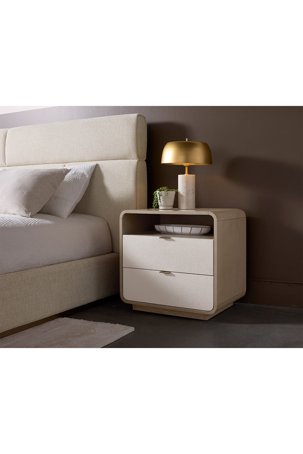   Modern European furniture - Cream Acacia 2-Drawer Nightstand - www.oroa.com | Oroa.com