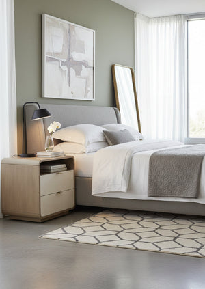   Modern European furniture - Cream Acacia 2-Drawer Nightstand - www.oroa.com | Oroa.com