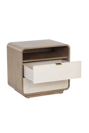   Modern European furniture - Cream Acacia 2-Drawer Nightstand - www.oroa.com | Oroa.com