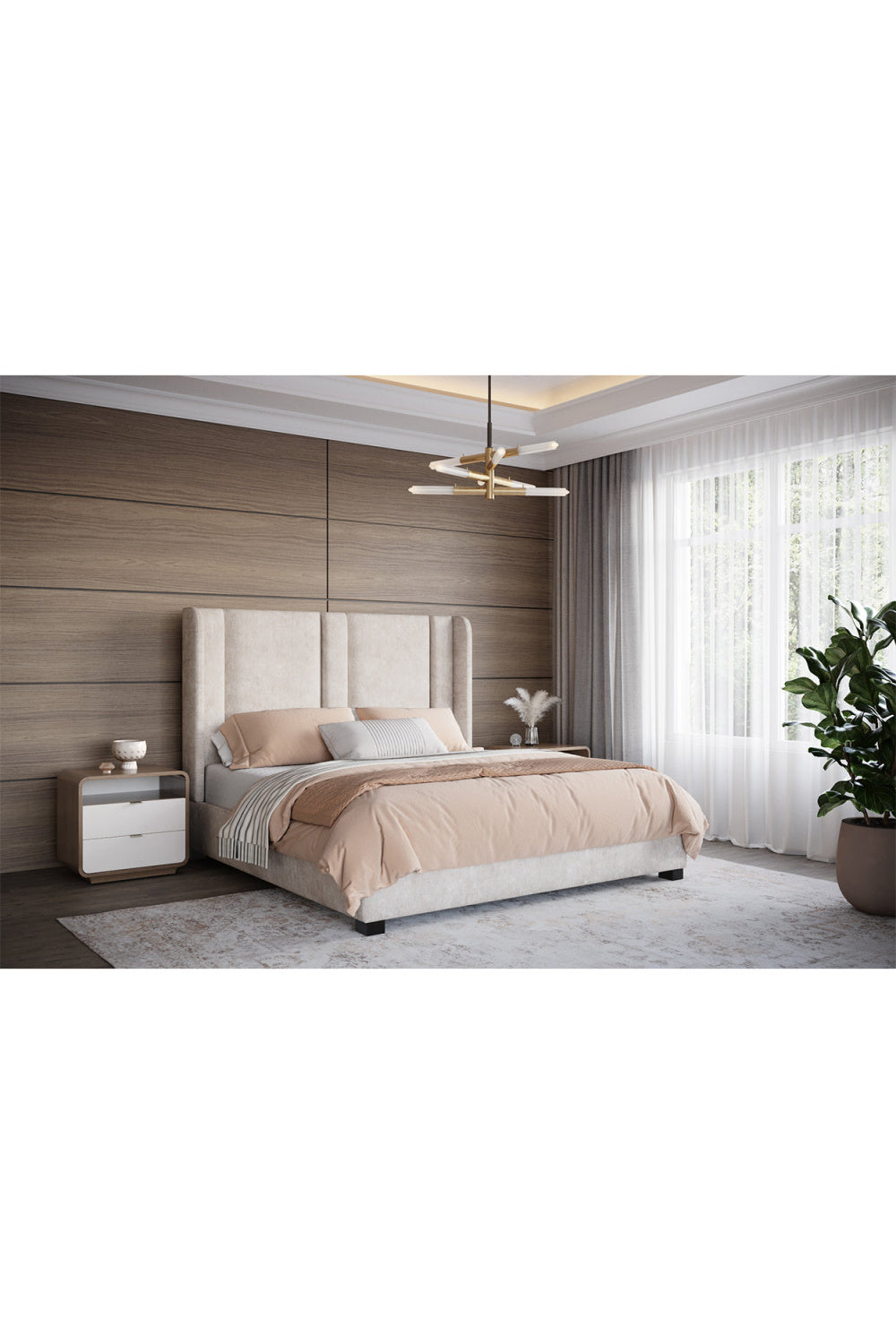   Modern European furniture - Cream Acacia 2-Drawer Nightstand - www.oroa.com | Oroa.com
