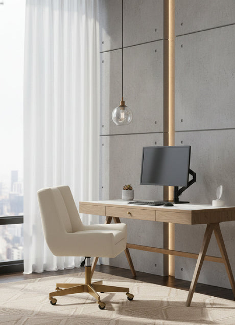   Modern European furniture - White Upholstered Office Chair - www.oroa.com | Oroa.com
