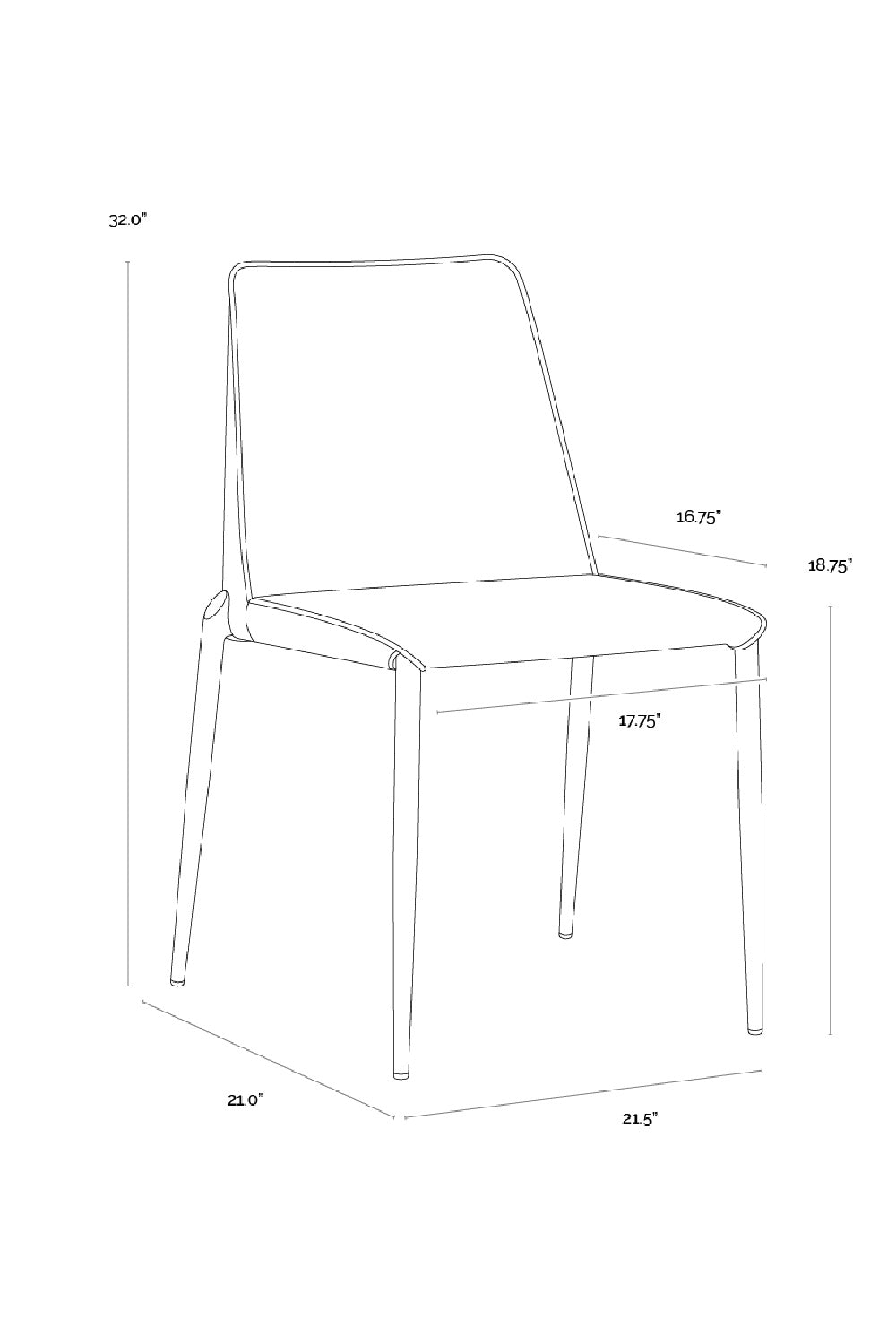   Modern European furniture - Leather Look Stackable Dining Chair - www.oroa.com | Oroa.com
