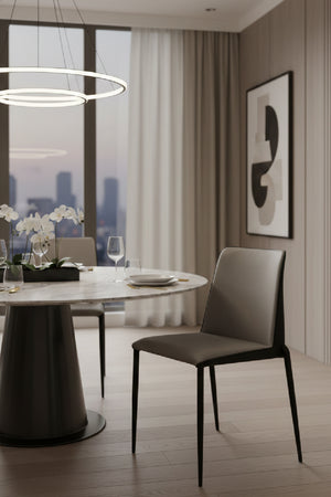   Modern European furniture - Leather Look Stackable Dining Chair - www.oroa.com | Oroa.com